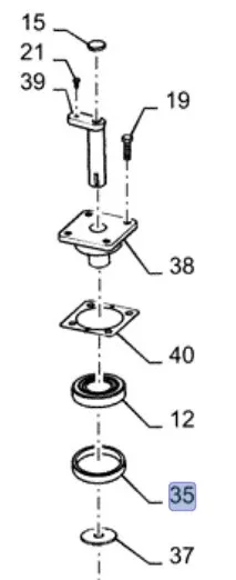 87674590 - Сальник шкворня (Claas 0011428560) моста пер. DS 5кл. T8T8./Mg., Axion9