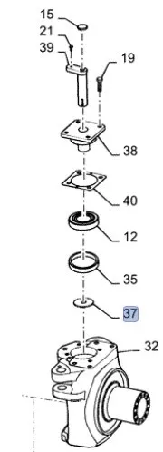 87674611 - Крышка датч. угла пов. моста пер. DS 5кл. TGT8./Mg.